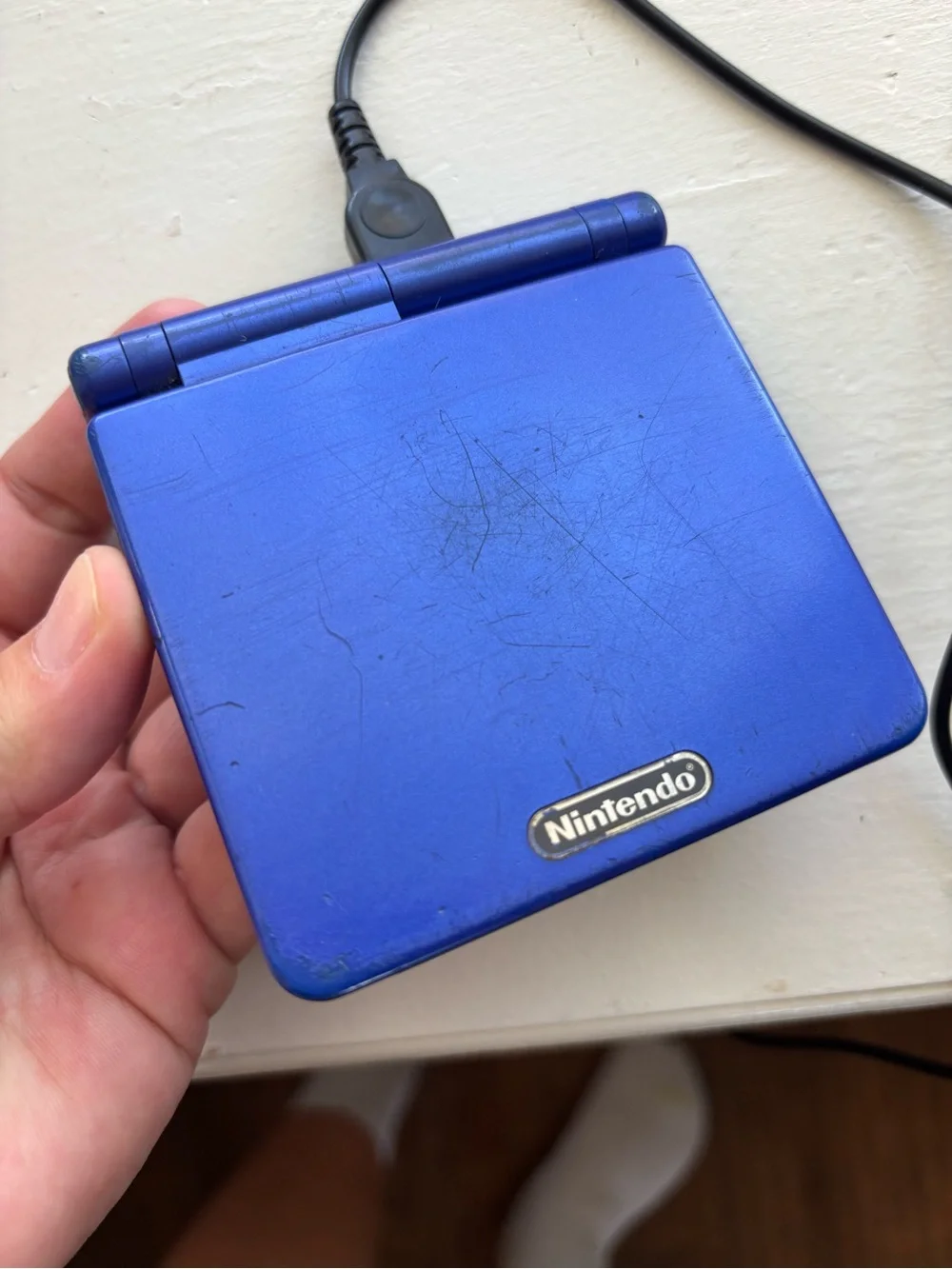 Nintendo Game Boy Advance SP AGS-001 Cobalt Blue Handheld Console Tested Works